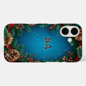 フェスティバルクリスマスリースとピネコーン Case-Mate iPhoneケース (裏面 (横))