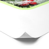 フェスティバルクリスマスリースオン木製ドア ポスター (角)