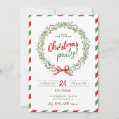 フェスティバルクリスマスリースパーティの招待状 招待状 (正面)
