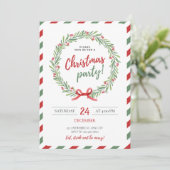 フェスティバルクリスマスリースパーティの招待状 招待状 (スタンド正面)