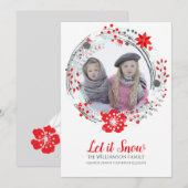 フェスティバルクリスマスリースフォトカード シーズンカード (正面/裏面)