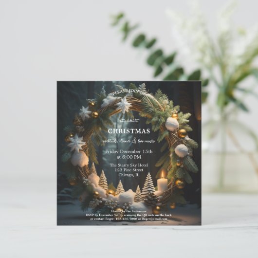 フェスティバルクリスマスリースホリデーパーティー 招待状 (スタンド正面)