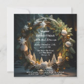 フェスティバルクリスマスリースホリデーパーティー 招待状 (正面)