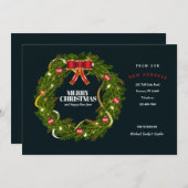 フェスティバルクリスマスリース引っ越しの発表 シーズンカード (正面/裏面)