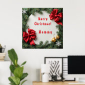 フェスティバルクリスマスリース ポスター (ホームオフィス)