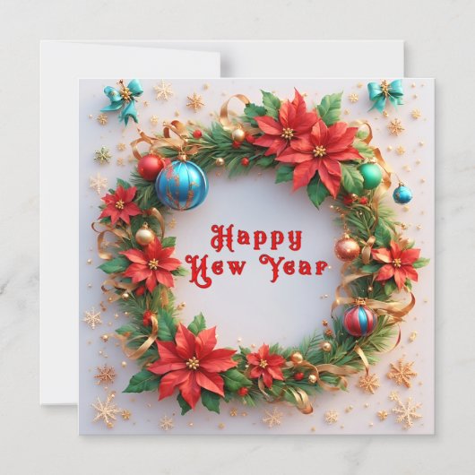 フェスティバルクリスマスリース マグネット招待状 (正面)