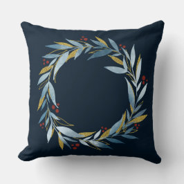 フェスティバルクリスマスリースfrom Blue金ゴールドブランチ クッション