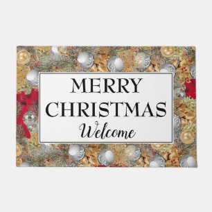 フェスティバルクリスマスリースWELCOME形式 ドアマット