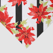 フェスティバルクリスマスレッドポインセチア水彩フローラ 薄葉紙 (詳細)
