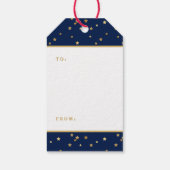 フェスティバルクリスマスレッドリボン&ブルーホリデー ギフトタグ (裏面)