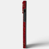 フェスティバルクリスマスレッド金ゴールドスノーフレーク冬の写真 Case-Mate iPhoneケース (裏面 / 左)