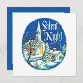 フェスティバルクリスマスレトロヴィンテージ教会パーティー  招待状 (正面/裏面)