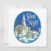 フェスティバルクリスマスレトロヴィンテージ教会パーティー  招待状 (正面)