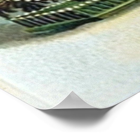 フェスティバルクリスマスヴィンテージホリデーエンジェル ポスター (角)