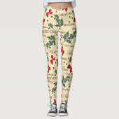 フェスティバルクリスマス休暇パターン レギンス (正面)