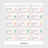 フェスティバルクリスマス個人名送付先住所 シール (シート)