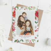 フェスティバルクリスマス冬の花のパターン写真 シーズンカード