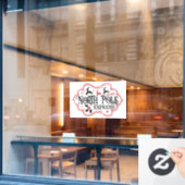 フェスティバルクリスマス北極表現 ウィンドウサイン (カフェ窓)