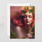 フェスティバルクリスマス女神はがき ポストカード (正面/裏面)