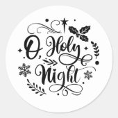 フェスティバルクリスマス宗教的なワードアート ラウンドシール (正面)