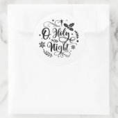 フェスティバルクリスマス宗教的なワードアート ラウンドシール (バッグ)