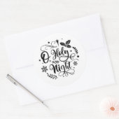 フェスティバルクリスマス宗教的なワードアート ラウンドシール (封筒)