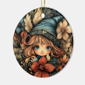 フェスティバルクリスマス小妖精や小人カスタマイズ セラミックオーナメント (左)