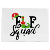 フェスティバルクリスマス小妖精や小人ホリデイ ラージペーパーバッグ (裏面)