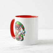 フェスティバルクリスマス小妖精や小人追加モノグラム マグカップ (正面左)