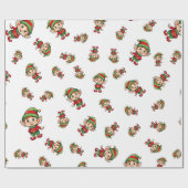 フェスティバルクリスマス小妖精や小人 ラッピングペーパー (フラット)