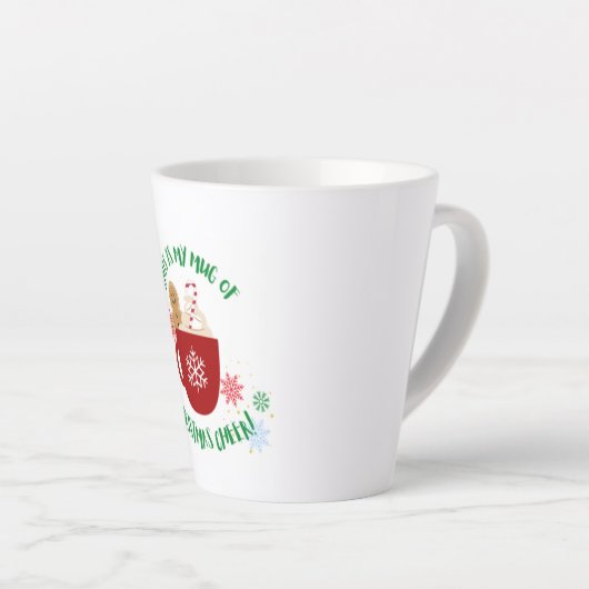 フェスティバルクリスマス応援マグカップとジンジャーブレッドマン カフェラテマグ (右アングル)