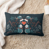 フェスティバルクリスマス愛らしいペンギンランバーピロー ランバークッション (ブランケット)