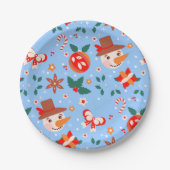 フェスティバルクリスマス抽象芸術パターン ペーパープレート (正面)