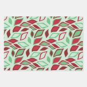 フェスティバルクリスマス抽象芸術リーフパターン ラッピングペーパーシート (正面2)