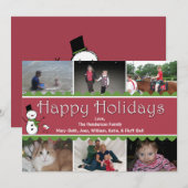 フェスティバルクリスマス数々の写真グリーティングカード シーズンカード (正面/裏面)