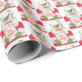 フェスティバルクリスマス料理サンタタイル ラッピングペーパー (ロールコーナー)