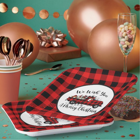 フェスティバルクリスマス格言ホリデイ ペーパープレート (複数)