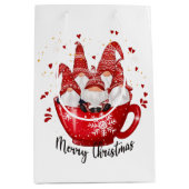 フェスティバルクリスマス格言ホリデイ ミディアムペーパーバッグ (正面)