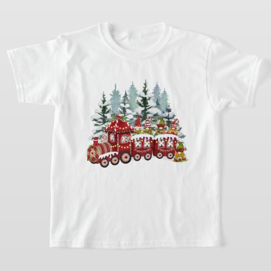 フェスティバルクリスマス格言列車 Tシャツ (レイダウン)