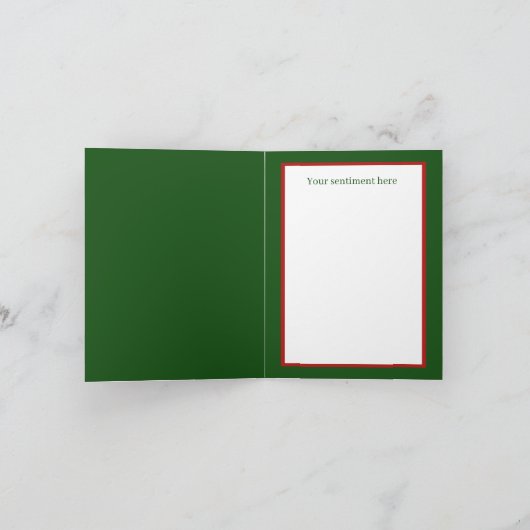 フェスティバルクリスマス格言雪だるま シーズンカード (内部)