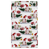 フェスティバルクリスマス格言、ポインセチアとベル スモールペーパーバッグ (裏面)