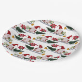 フェスティバルクリスマス格言、ポインセチアとベル ペーパープレート (アングル)