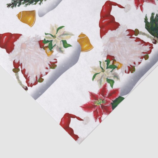 フェスティバルクリスマス格言、ポインセチアとベル 薄葉紙 (詳細)