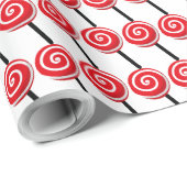 フェスティバルクリスマス棒つきキャンデータイル ラッピングペーパー (ロールコーナー)