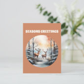 フェスティバルクリスマス水の色トナカイ追加文字 シーズンポストカード (スタンド正面)