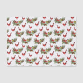 フェスティバルクリスマス深紅色タイルドホリデイ 薄葉紙 (正面)