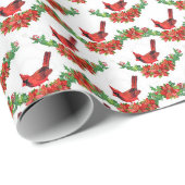 フェスティバルクリスマス深紅色タイルパーティー ラッピングペーパー (ロールコーナー)