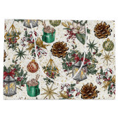 フェスティバルクリスマス混合パターン ラージペーパーバッグ (裏面)