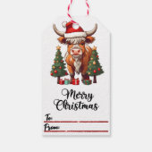 フェスティバルクリスマス牛のラベルの休日のギフト与えズ ギフトタグ (裏面)