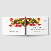 フェスティバルクリスマス結婚ホリデーズゲストブック ゲストブック (全面)